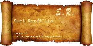 Suri Rozália névjegykártya