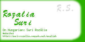 rozalia suri business card